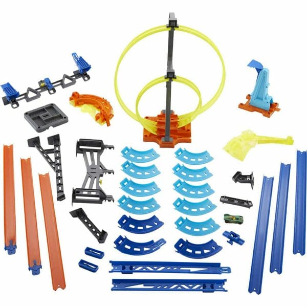 hot wheels track builder vertical launch set 50 inches high (4)