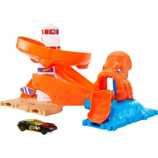 hot wheels track set city octopus invasion attack playset