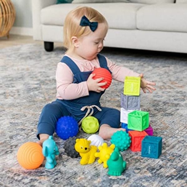 infantino sensory balls, blocks & buddies 20 piece set 5