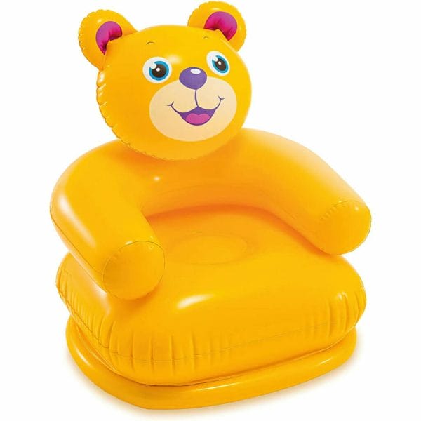 intex happy animal chair 25.5″x25″x31″ – yellow bear (1)