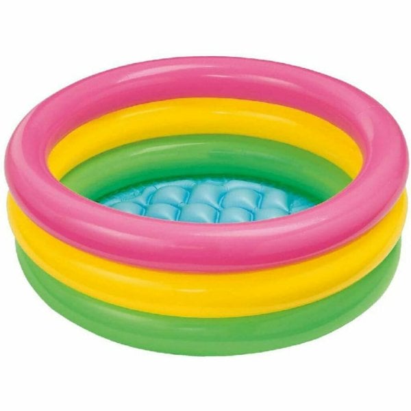 intex sunset glow baby inflatable pool 3 ring, 24 x 8.51