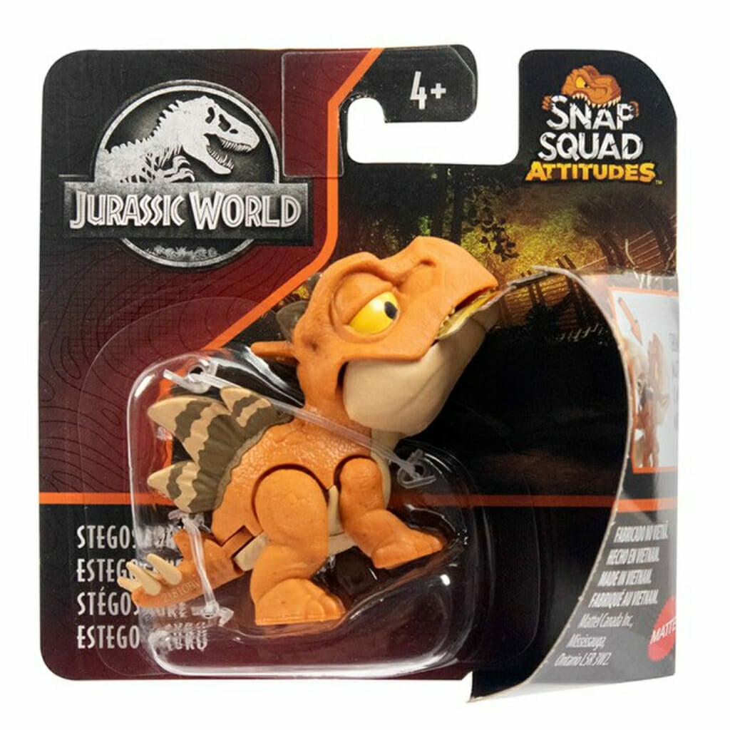 jurassic world snap squad attitudes stegosaurus figure