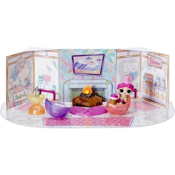 lol surprise winter chill hangout spaces furniture playset with cozy babe doll5