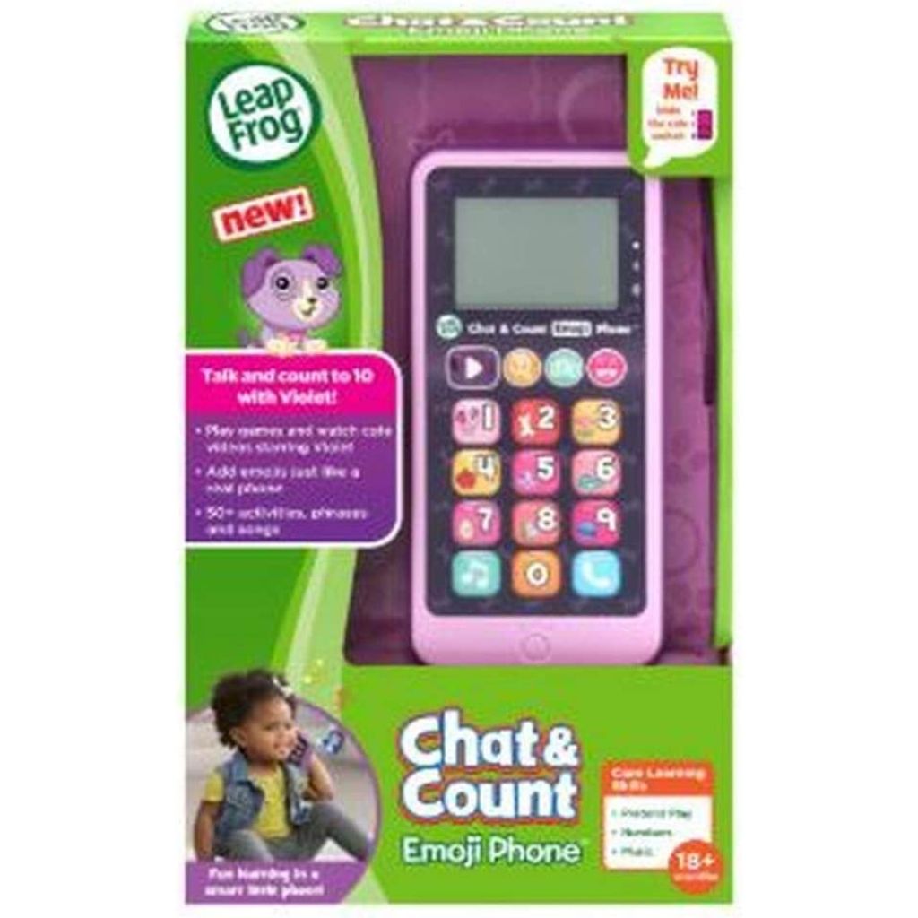 leapfrog chat and count emoji phone, purple1