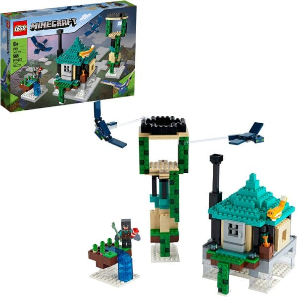 lego minecraft the sky tower 21173 fun floating islands building toy (565 pieces)1