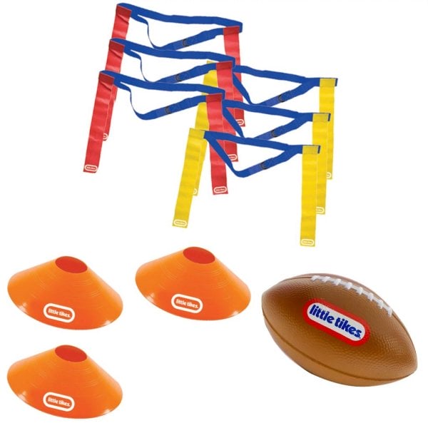 little tikes flag football, kids & youth outdoor sports 3 on 3 set