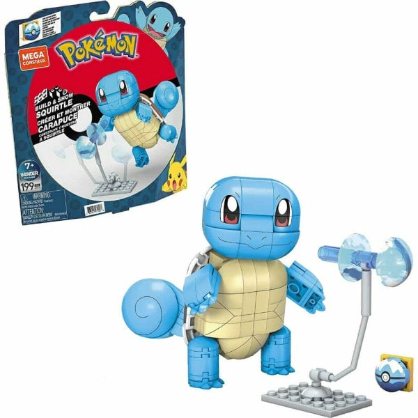 mega construx pokemon build & show squirtle building set with 199 bricks and special pieces (6)