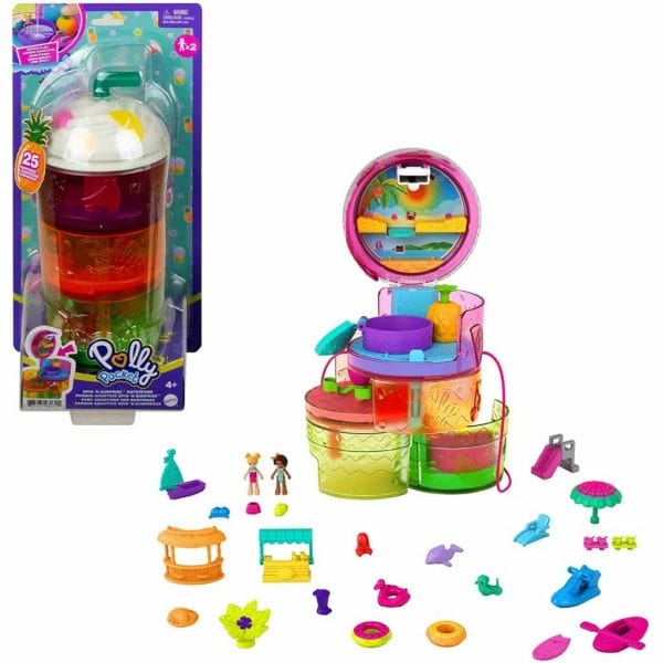 polly pocket spin ‘n surprise compact playset