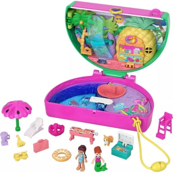 polly pocket watermelon pool party compact playset 1