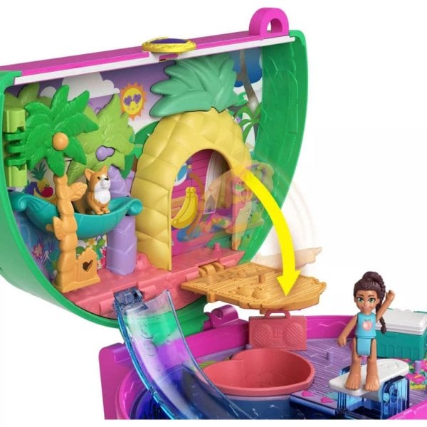 polly pocket watermelon pool party compact playset 2