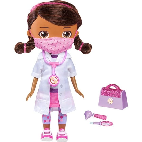 disney junior doc mcstuffins wash your hands singing doll, with mask & accessories (2)