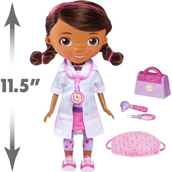 disney junior doc mcstuffins wash your hands singing doll, with mask & accessories (4)