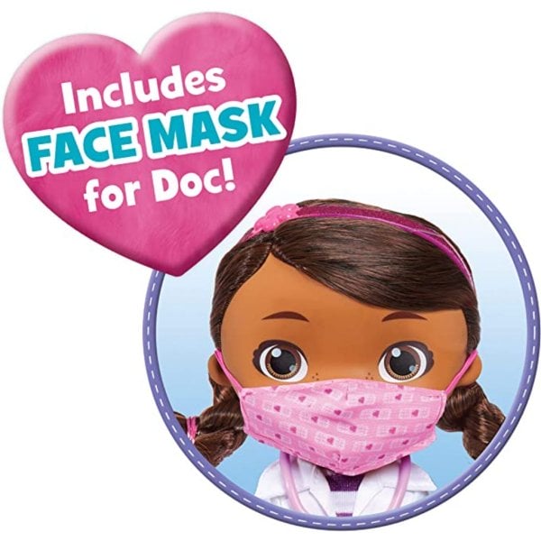 disney junior doc mcstuffins wash your hands singing doll, with mask & accessories (5)