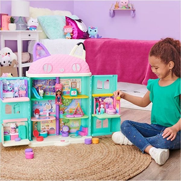 gabby's dollhouse, sweet dreams bedroom with pillow cat figure and 3 accessories, 3 furniture and 2 deliveries (4)