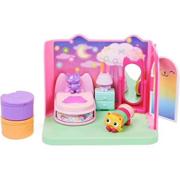 gabby's dollhouse, sweet dreams bedroom with pillow cat figure and 3 accessories, 3 furniture and 2 deliveries (6)