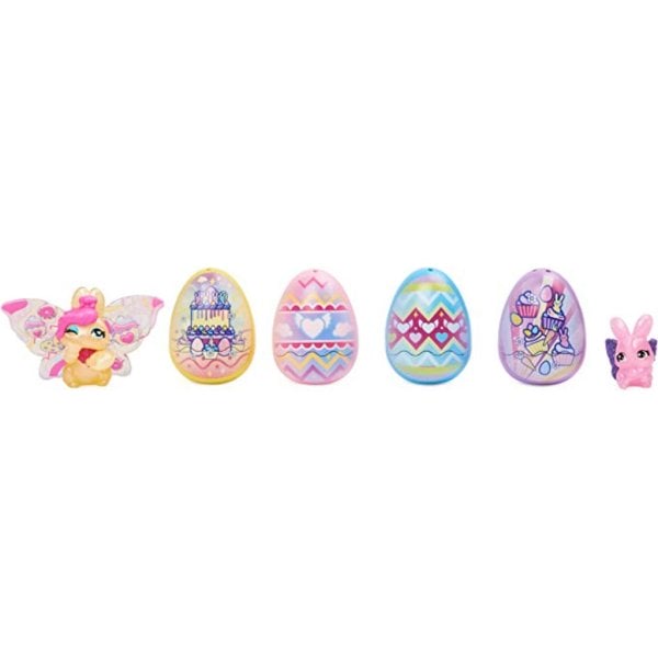 hatchimals colleggtibles, family spring toy basket with 6 bunny characters (1)