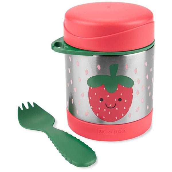 skip hop insulated baby food jar, sparks, strawberry (1)