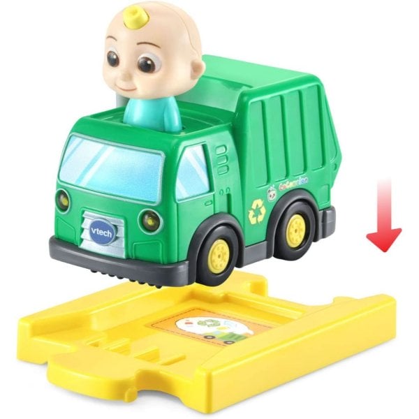 vtech cocomelon go! go! smart wheels jj’s recycling truck and track1