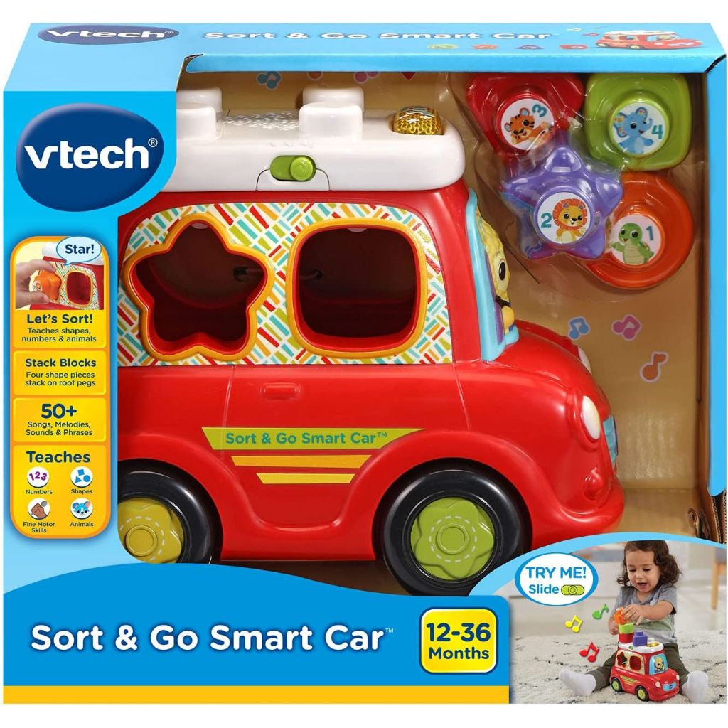 vtech sort and go smart car, red6