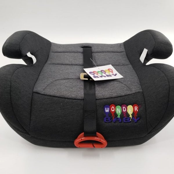 wonder baby backless booster seat black & grey wb3284