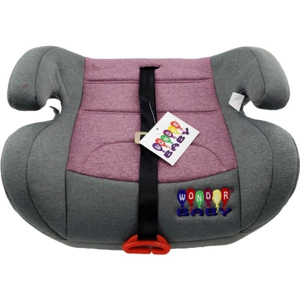 wonder baby backless booster seat, grey and pink4