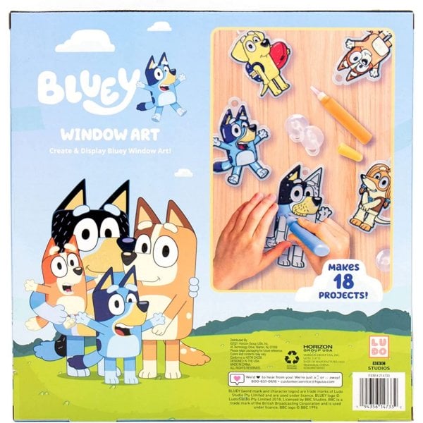 bluey window art suncatchers kit7