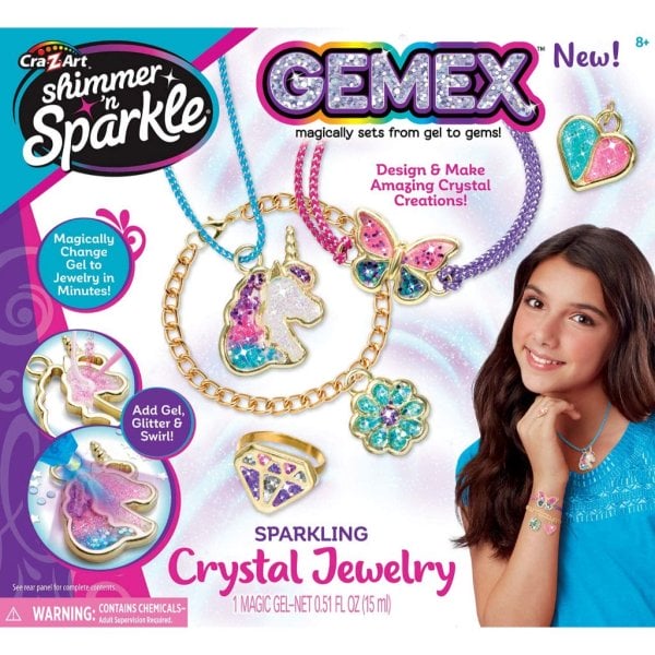 cra z art shimmer ‘n sparkle gemex sparkling crystal jewelry making kit