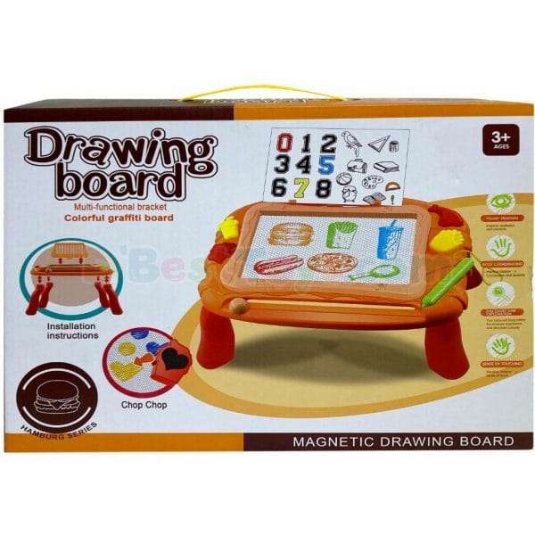 magnetic drawing board with multi functional bracket