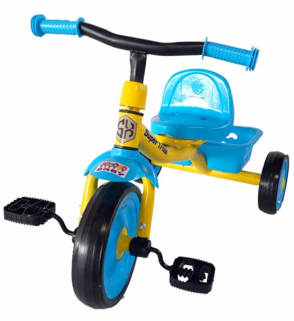 wonder baby super trike tricycle yellow and blue2