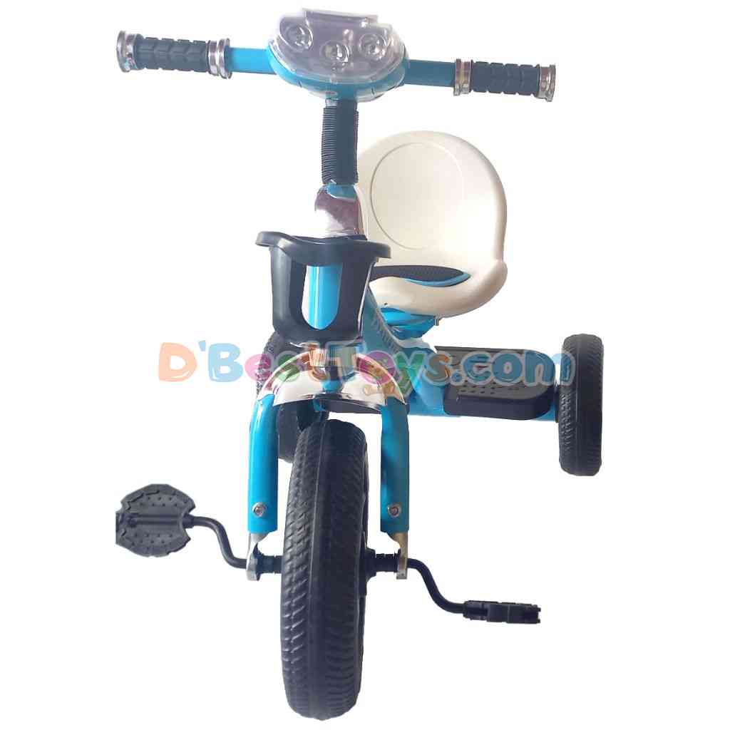 wonder baby tricycle with cushion seat and speedometer blue (1)