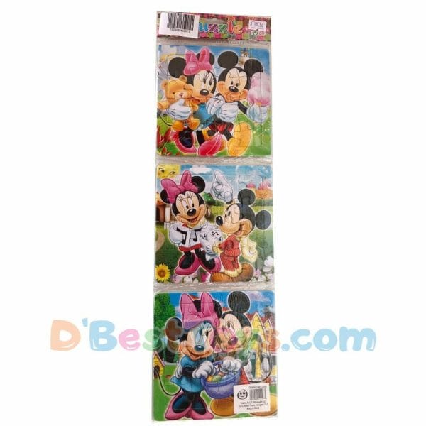 16 pcs puzzle set with 3 designs mickey and minnie mouse (1)