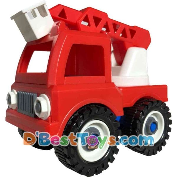 diy build up amp take apart toys red fire truck