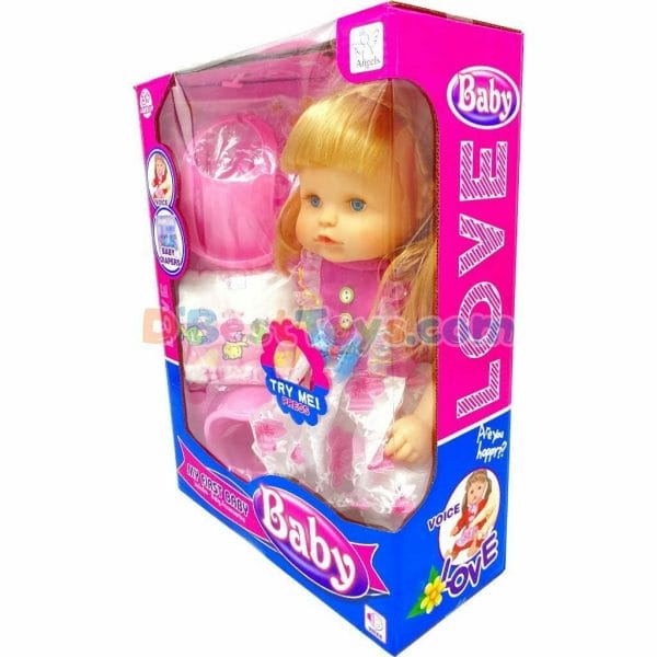 baby lovely doll with hair and accessories4