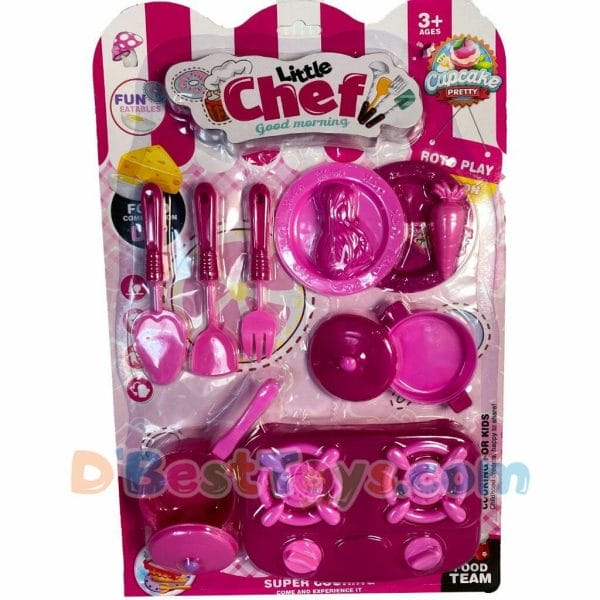 little chef good morning cooking playset (pink) (1)