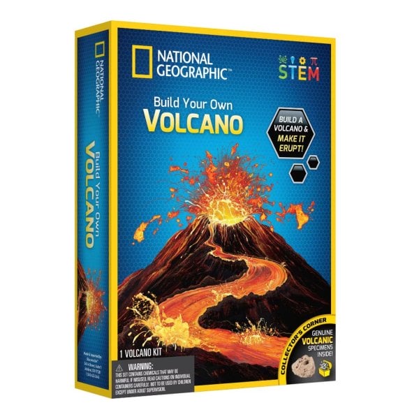 national geographic stem series build your own volcano science kit for kids