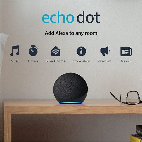 all new echo dot (4th gen) smart speaker with alexa (charcoal)1