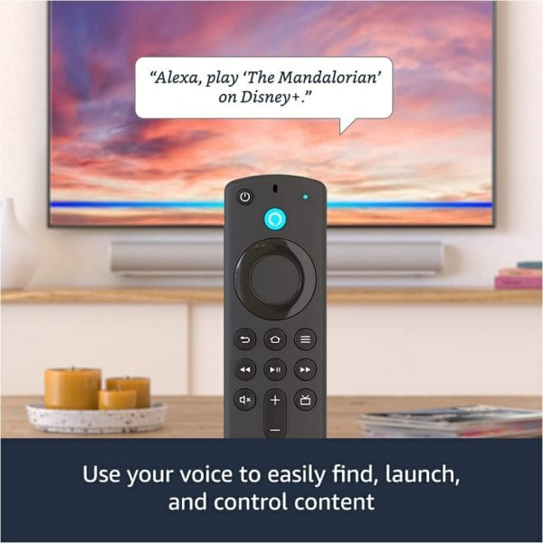 fire tv stick 4k streaming device with latest alexa voice remote (includes tv controls), dolby vision3