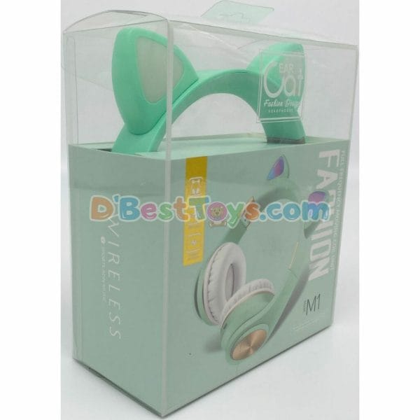 ear cat fashion design headphones – green3