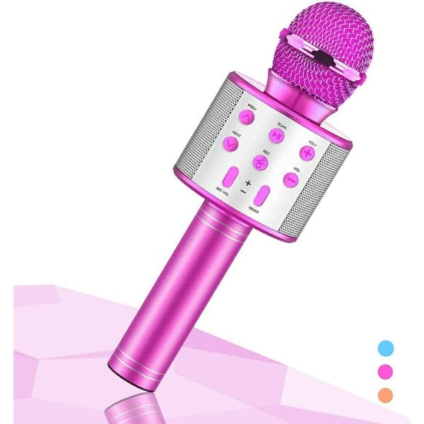 evassal wireless karaoke microphone for kids purple (1)