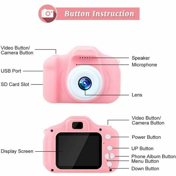 lindayy digital camera for children pink2