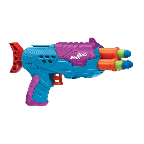 adventure force duel shot dart blaster 2 pack, includes 2 blasters and 6 long distance dart6
