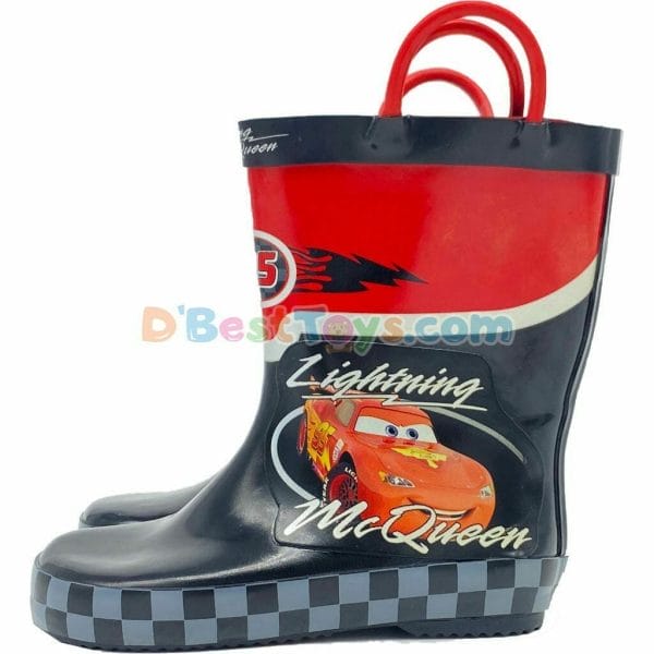 cars rain boots black and red (size 10)3