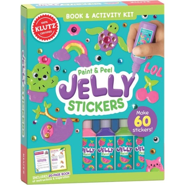 klutz paint & peel jelly stickers craft kit