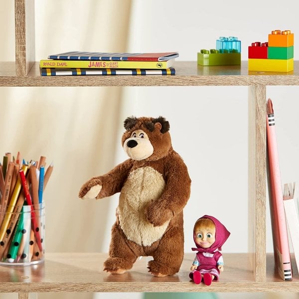 masha and the bear jada toys, masha plush set with bear and doll toys for kids6