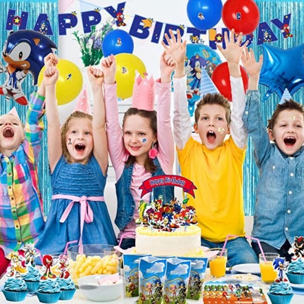 sonic birthday party supplies 149pcs party decorations (4)