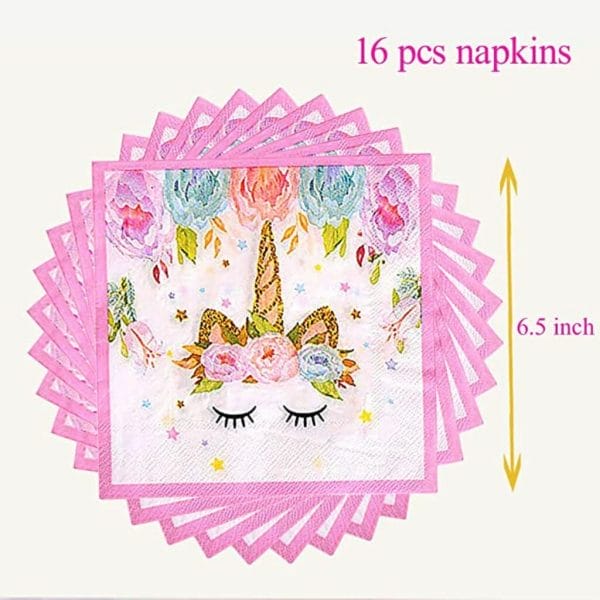 unicorn themed party supplies set 4