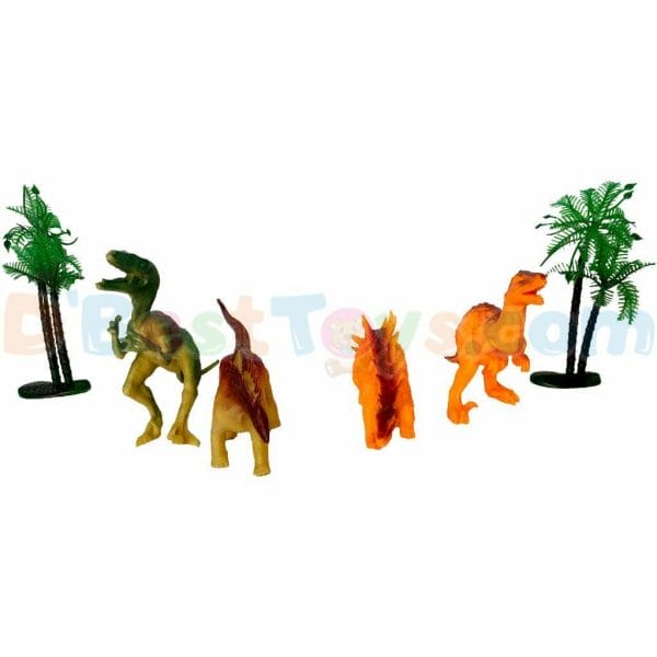 animal world dinosaur play set 4 dinosaurs with trees