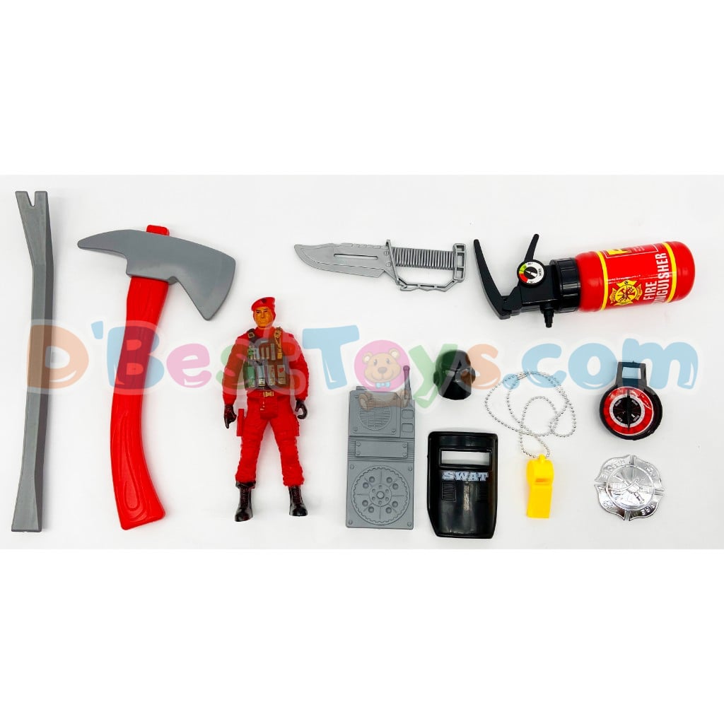 real heroes fire fighter play set