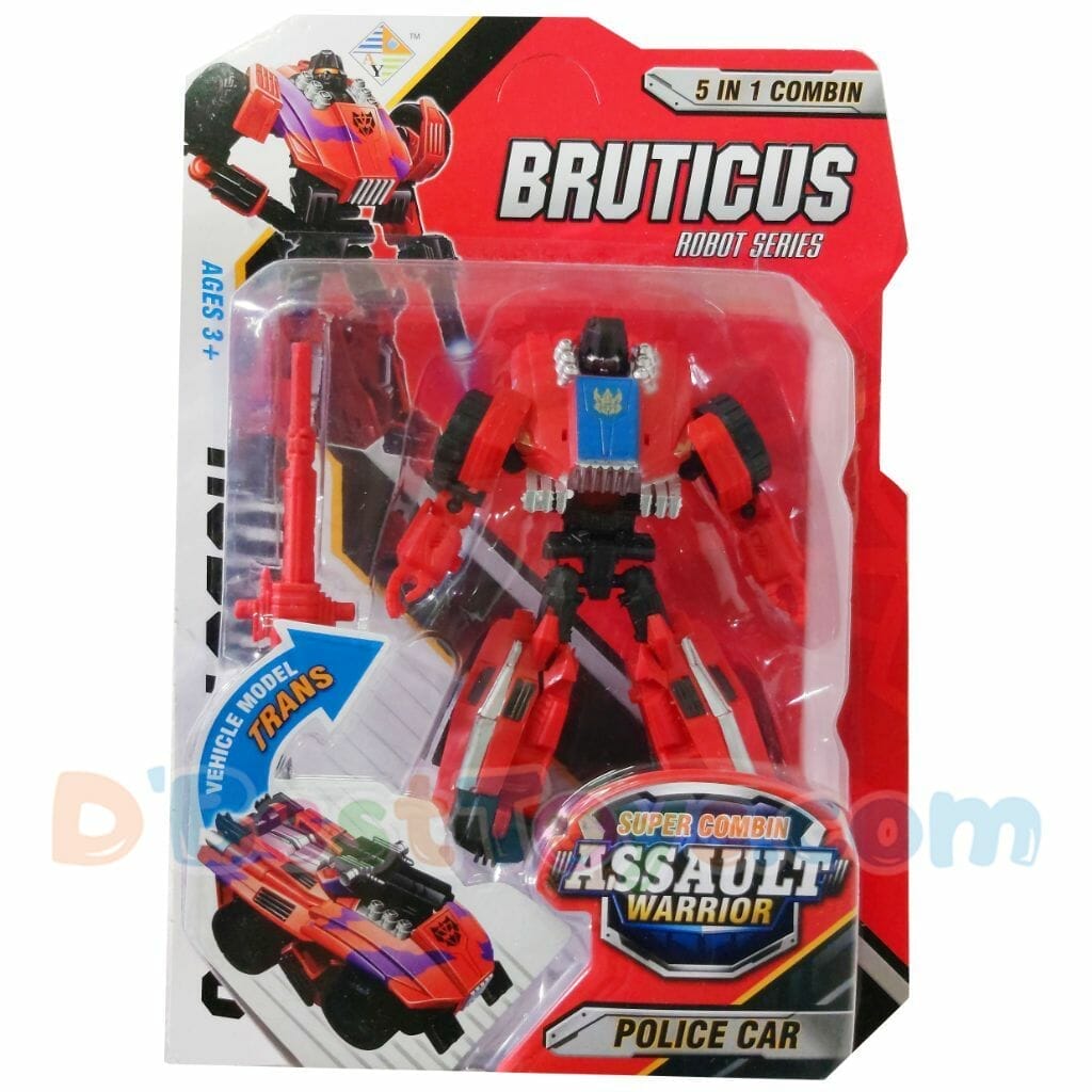 bruticus robot series police car red (2)