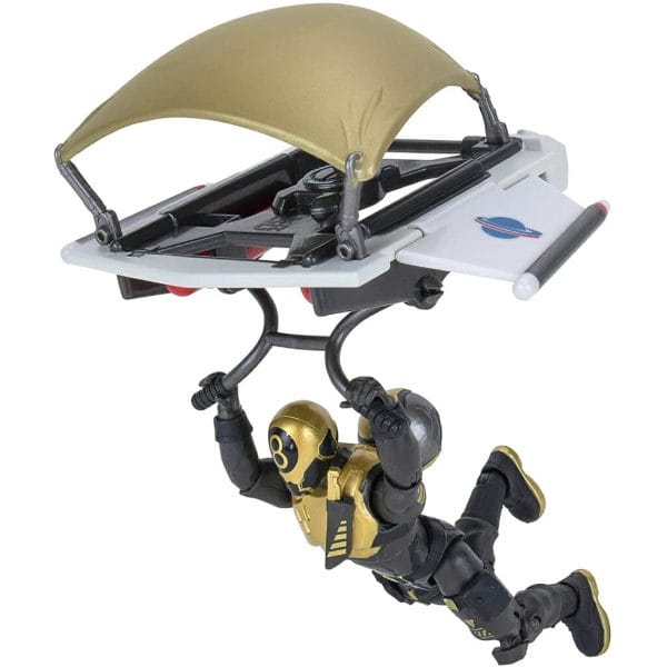 fortnite preset pack, glider with 4 inch articulated 8 ball (gold) figure3